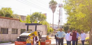 Supervisó Carlos Peña Ortiz pavimentación hidráulica en la colonia López Portillo de Reynosa