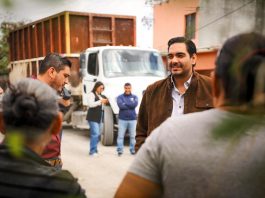 Inició el Alcalde Carlos Peña Ortiz jornada de limpieza imparable en la Lázaro Cárdenas