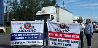 Reportan bloqueo de transportistas en carretera Tampico-Mante